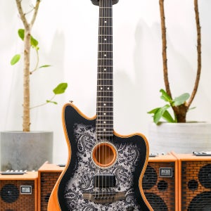 Fender USA Limited Edition Acoustasonic Jazzmaster-Black Paisley w/Ebony FB (신품) 펜더 아메리칸 어쿠스타소닉 재즈마스