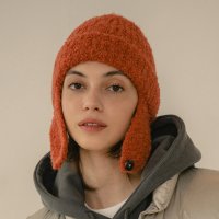 시야쥬 boucle earmuff beanie Brick SIAC3017