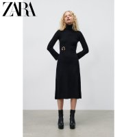 ZARA 자라원피스 목폴라니트원피스 브로치롱원피스