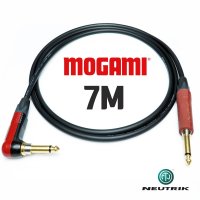 모가미 MOGAMI 2524 TS + TS ㄱ자 꺽임 뉴트릭 사일런트 기타 케이블 7M