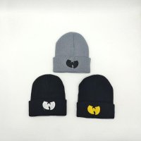 항암비니 겨울 Beanies Unisex WUTANG 자수 솔리드 니트 모자 따뜻한 항암비니 겨울 Beanies Unisex WU