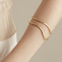 OUND 아운드 simple wave bangle - set 심플 925 뱅글 팔찌 세트