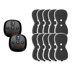 한경희생활과학 시즌2 EMS 저주파마사지기 2p + 리필 부착패드 10p  클래식블랙 HM-1905