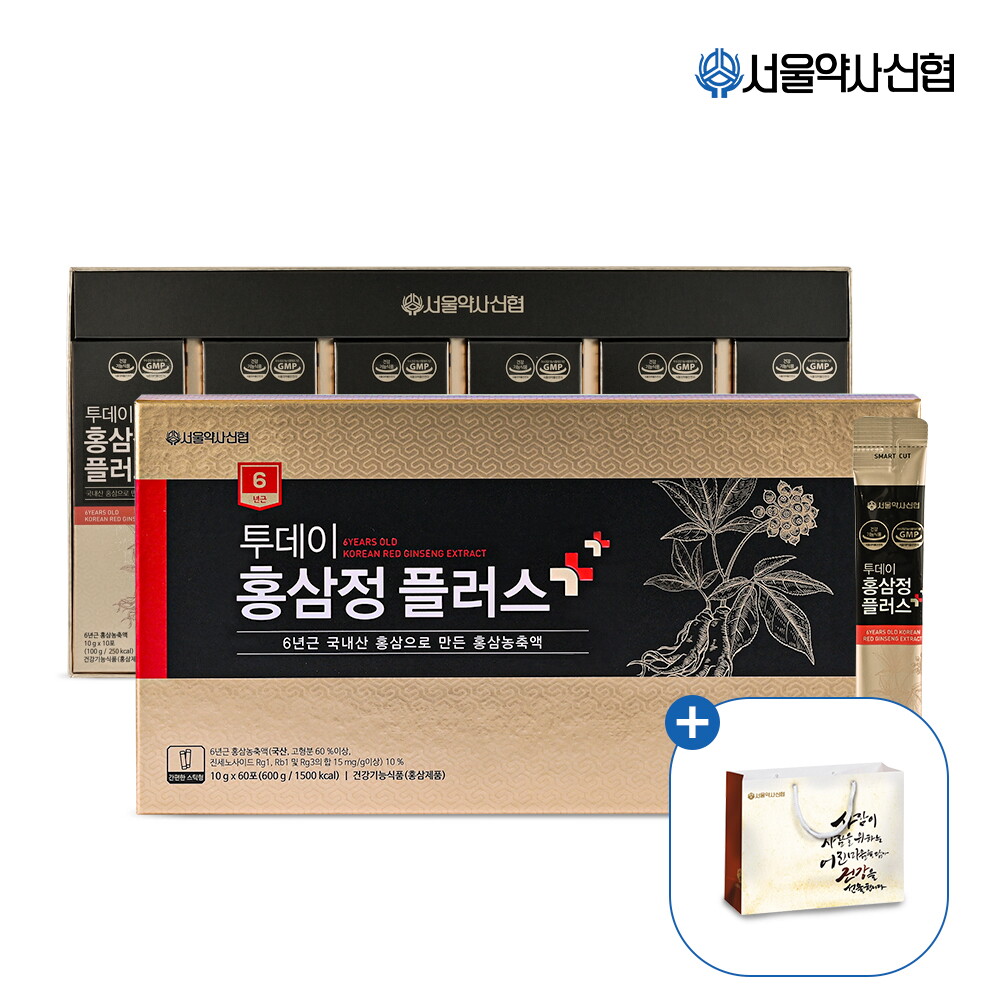 [<b>서울약사신협</b>] [쇼핑백증정] 6년근 투데이 홍삼정 플러스 60포