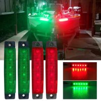 카약용품4Pcs 보트 LED 조명 12V 탐색 해양 빨간색과 녹색 스턴 Starboard