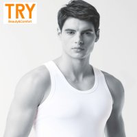 트라이 TRY 남성 순면 민소매 조끼 셔츠 런닝 TMRSB01