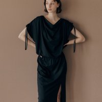 JAIN SONG 제인송 Draped Cowl Neck Dress JUSD204