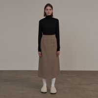 플램 Andar Wool Long Skirt mocca