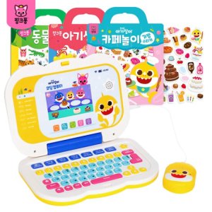 핑크퐁 아기상어 코딩컴퓨터+핑크퐁 스티커북 3종