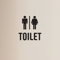 영문 화장실 남녀공용 toilet 가게 도어 스티커 코이핀즈