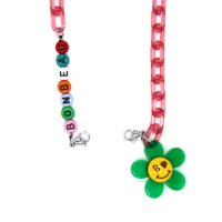 봉보 Kitsch color initial flower smile chain mask strap 컬러 스마일 이니셜 체인 마스크줄 스트랩 PEMB20