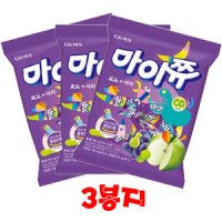 크라운 마이쮸 포도 사과 284g 3봉지 젤리마이쭈 코스트코 디저트 간식 사탕 캔디 1228689