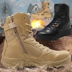 전술화 전투화 군화 남성 Men Military Boots Waterproof Winter Anti-Slip Ankle Army Work Special Force Tactical