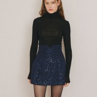 벰버 TULIP SPANGLE MINI SKIRT