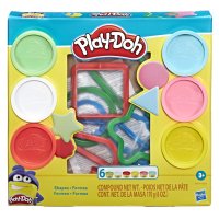 Hasbro Play-Doh Fundamentals - 9가지 모양 도구 6가지 색상의 플레이 도우