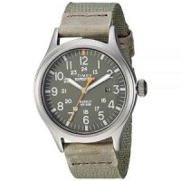 타이맥스 Timex 익스페디션 스카우트 남성용 손목시계 그린 가죽 나일론 스트랩 TW4B14000