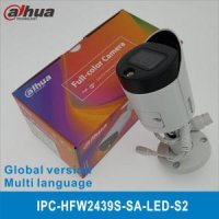 Dahua 내장 마이크 IP 카메라 24 시간 풀 컬러 WDR 불릿 4MP IPC-HFW2439S-SA-LED-S2