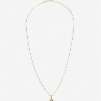 에지오브엠버 목걸이 EDGE OF EMBER Aquamarine Charm gold-plated necklace