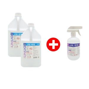 다나 소독용 에탄올 83% 4L 2개 + 다나 스프레이 500ml 1개 세트 보건소 학교 병원용 소독제