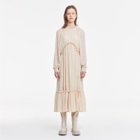 늘 NEUL Frilly Chiffon Dress Banana Crepe - 세팅파우더