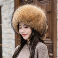 샤프카 러시아털모자 우샨카 천연 여우 모피 모자 러시아 여성 겨울
