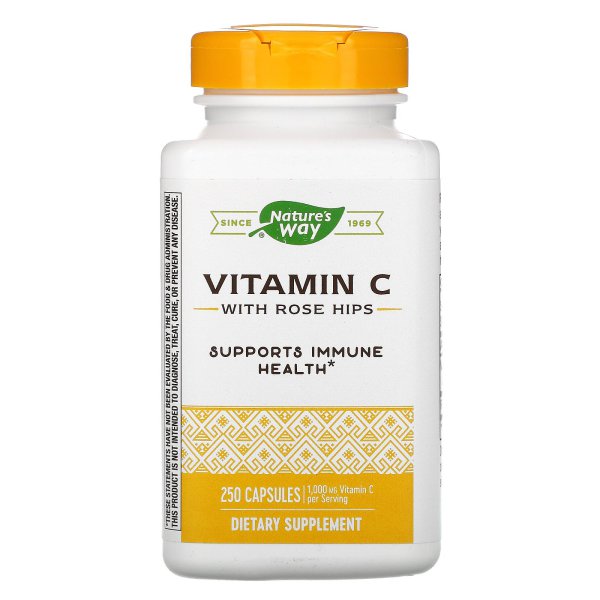 네이쳐스 웨이 <b>비타민C</b> 로즈힙 500 mg 캡슐 250정