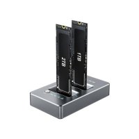 [아카시스] USB 3.2 Type C 듀얼 베이 NVMe M.2 SSD 도킹 스테이션 SSD 복사기