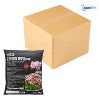 아쿠아 프리미엄 게맛살 세절형 1kg x 10개 한박스 샐러드 김밥용 크래미