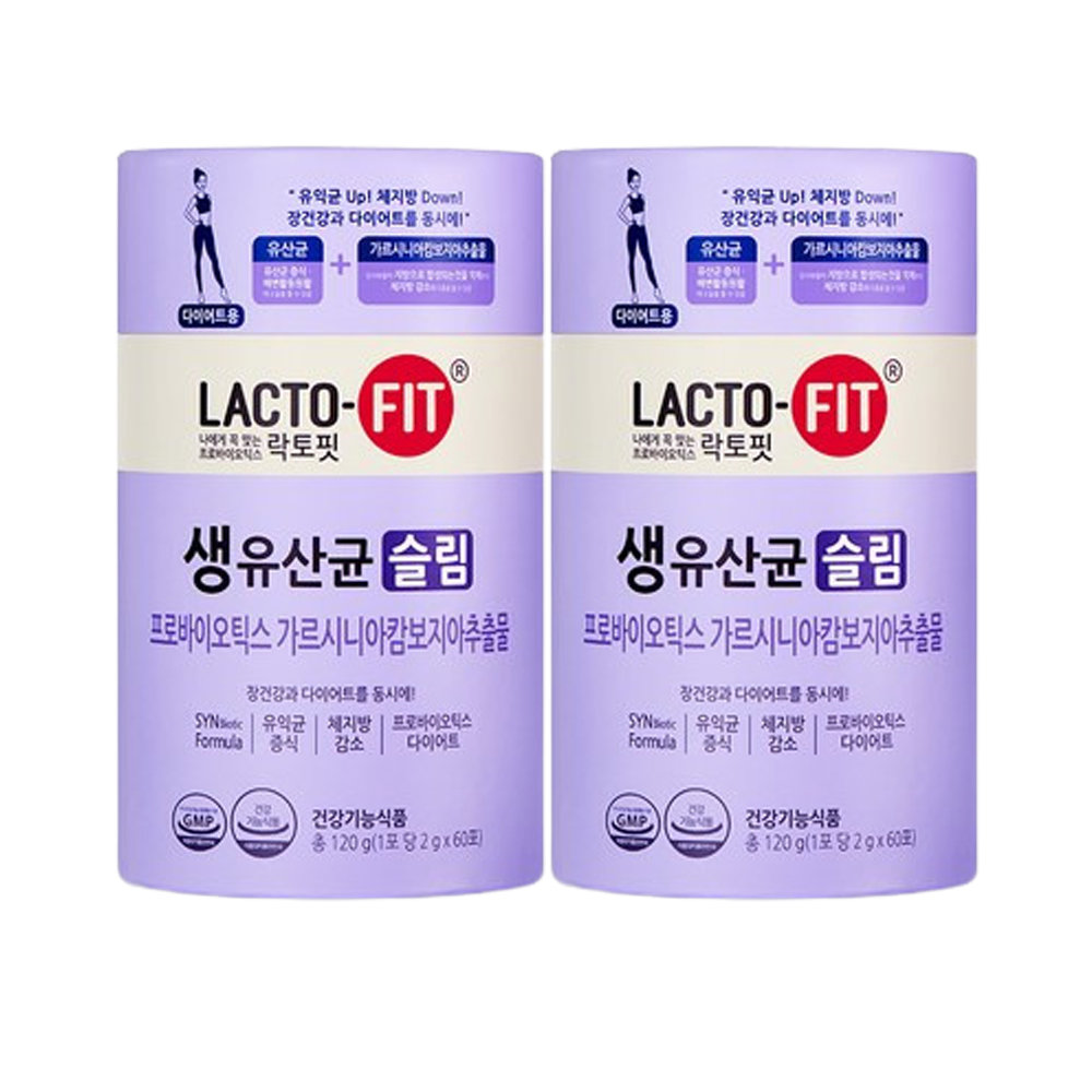 종근당건강 락토핏 생<b>유산</b>균 <b>슬림</b> 60포 x 2통
