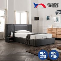 [쉐우드가구] 헤븐리 모션베드 가죽 전동침대 SS슈퍼싱글(비스코젤 메모리폼 매트리스 포함)