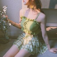 새로운 어 투피스 수영복 섹시한 여성 하이 웨이스트 Monokini Swimming Swimskirt