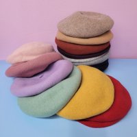 woolen beret 컬러풀 울꼭지베레 울베레 빵모자 베레모