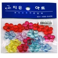 아크릴투명비즈 매화24mm