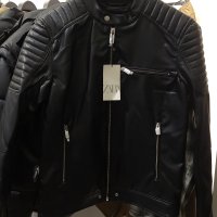 자라 남성 FAUX LEATHER 바이커 재킷