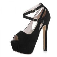 Gaorui Women Girl Peep Toe Ankle Strap Stiletto S