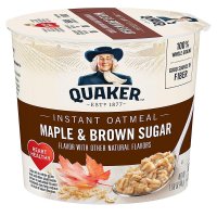 Quaker Instant Oatmeal Express Cups 퀘이커 인스턴트 오트밀 익스프레스 컵 메이플과 슈가 12개입