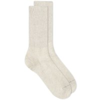 RoToTo Washi Pile Crew Sock Oatmeal