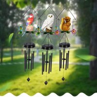 Water Proof Garden Decor Hanging Ornament Indoor Outdoor Solar Wind Chime Lights Pendant Bell LED