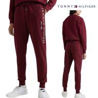 타미힐피거 조거팬츠 베이직 로고 남성 바지 버건디 TOMMY 타미바지 HILFIGER