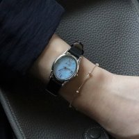 벤앤쿠 Gem-Silver Aquamarine leather