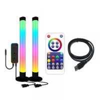 스마트 LED 라이트 바 RGB 분위기 원격 제어 픽업 TV 벽 컴퓨터 게임 침실 야간 조명