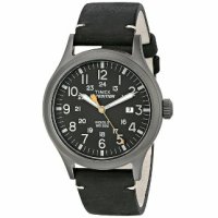 Timex 익스페디션 스카우트 남성용 손목시계 가죽 스트랩 - 타이맥스 TW4B01900