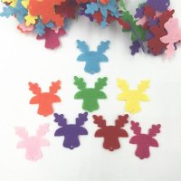 DIY 200pcs 크리스마스 사슴 다이 컷 펠트 바느질 공예 카드 장식