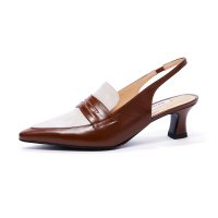 브리아나 Two-tone Combi Slingback Toffee Cream 240 355080