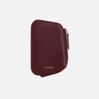 살랑 Reims Pebble Card Wallet burgundy