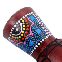 젬베 패턴 무작위 휴대용 djembe 타악기 아프리카 전통 나무 손 드럼 4 인치 홈