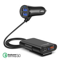 QC3 0 차량용 멀티 USB 고속 충전기 36W 4포트 시가잭