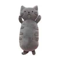 일본 고양이 소프트 쿠션 캐릭터 침실 소파 쿠션 그레이그레이복고양이