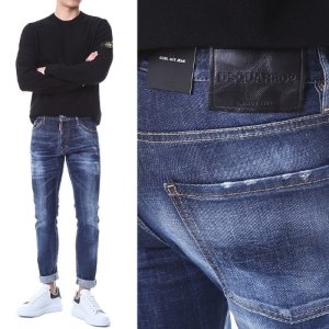 디스퀘어드 블랙래더패치 디퀘포이트리 진청 워싱진 (쿨가이핏)74LB1155 S30342 470