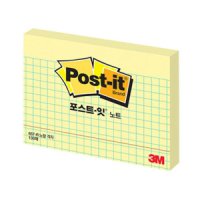 3M 포스트잇 657R 102x76mm 노랑격자 모눈 100매 160081